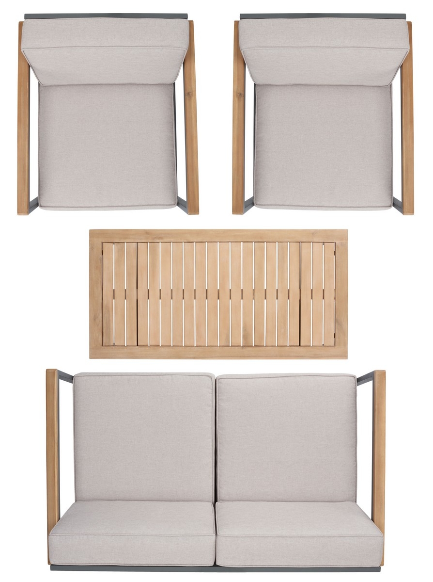 Chicopee 4 Pc Living Set - Natural/Light Grey - Safavieh - Image 8