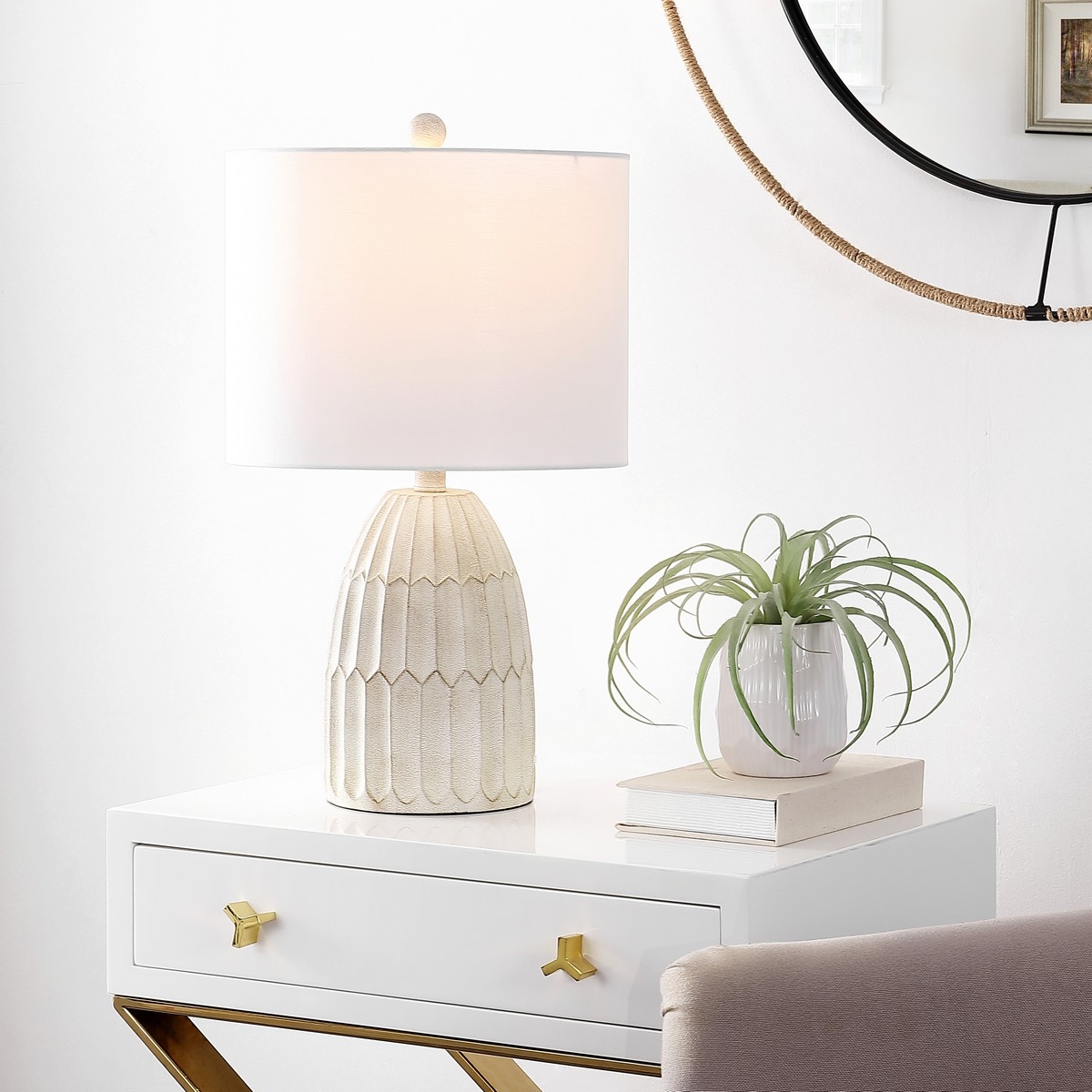 Ronken 22" Table Lamp - Antique White - Image 2