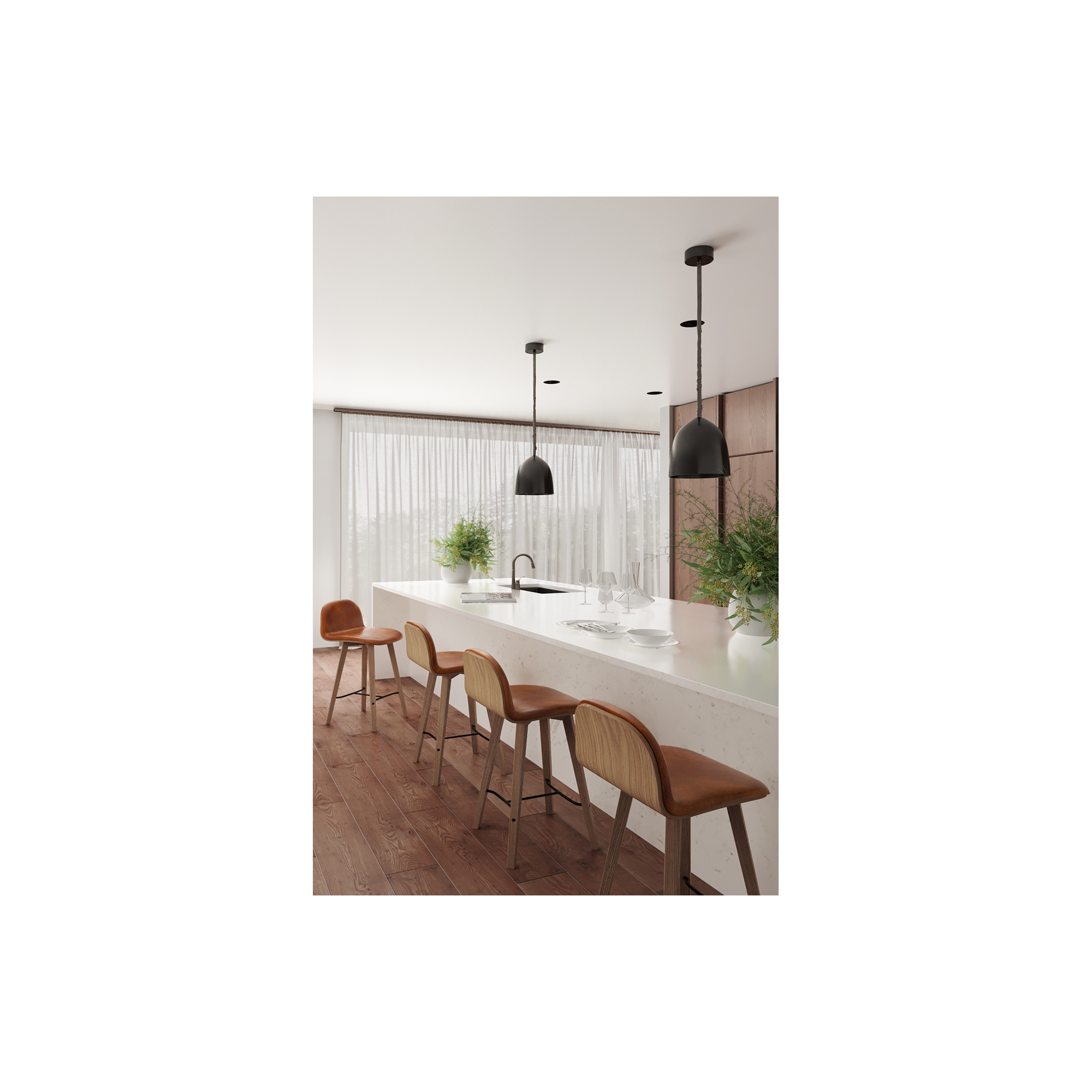 Napoli Leather Counter Stool - Image 9