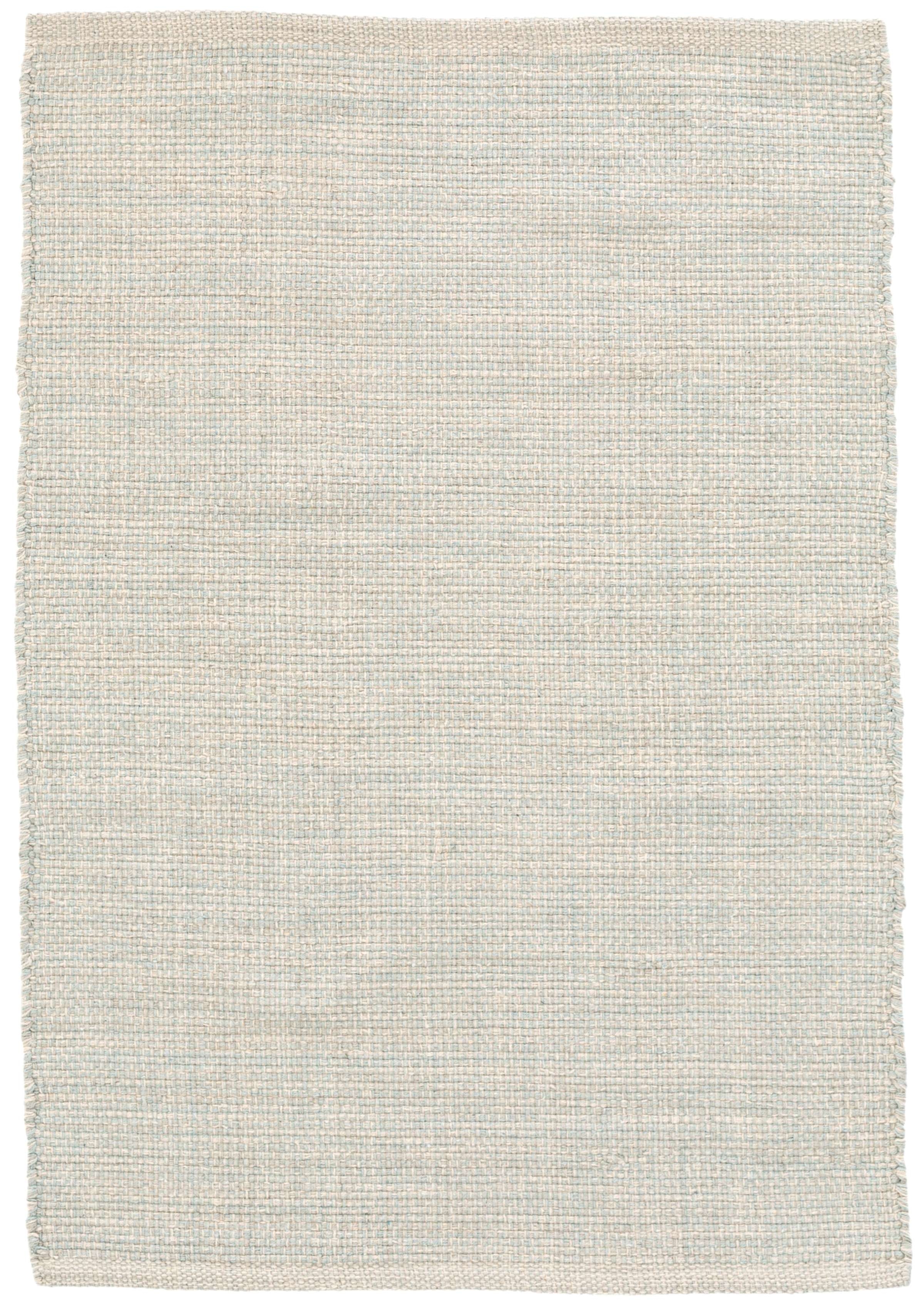 Marled Light Blue Handwoven Cotton Rug - Image 0