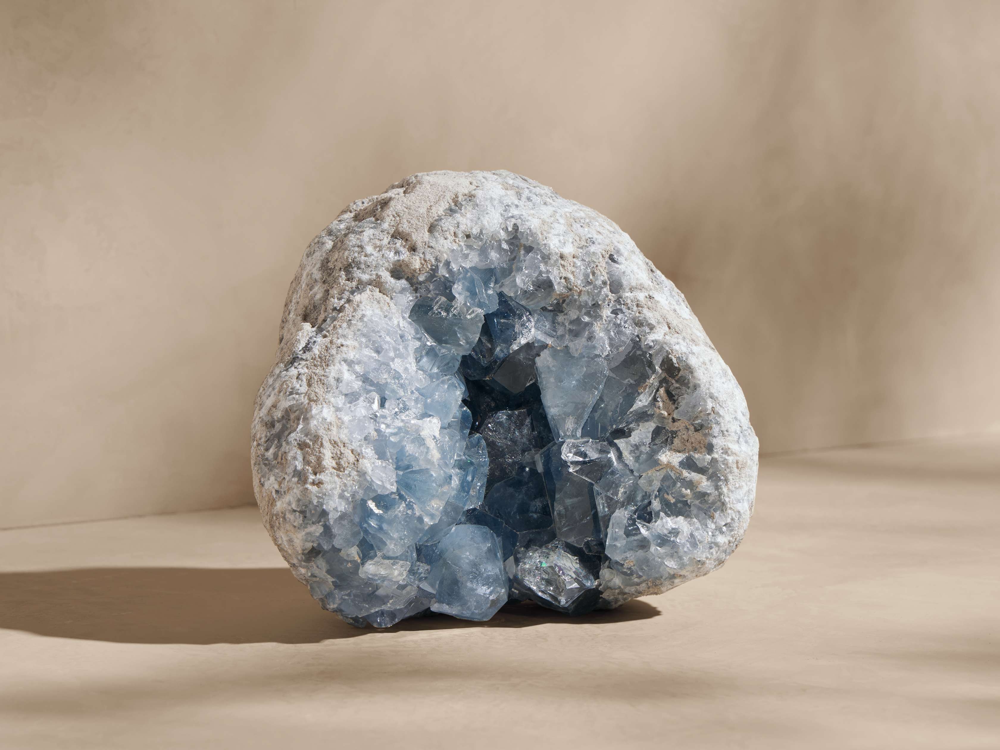 Celestite Mineral in Natural Stone Medium White - Image 0