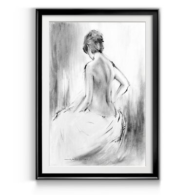 Soft Silhouette V - Picture Frame Drawing Print Print on Paper - Image 0