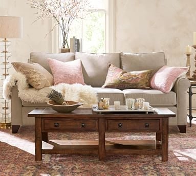 Cameron Roll Arm Upholstered Grand Sofa 98", Polyester Wrapped Cushions, Performance Boucle Oatmeal - Image 5
