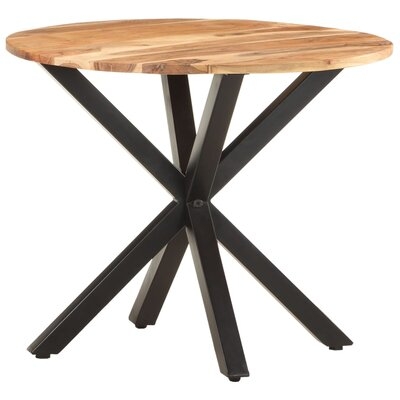 Millwood Pines Side Table 26.8"X26.8"X22" Solid Acacia Wood - Image 0