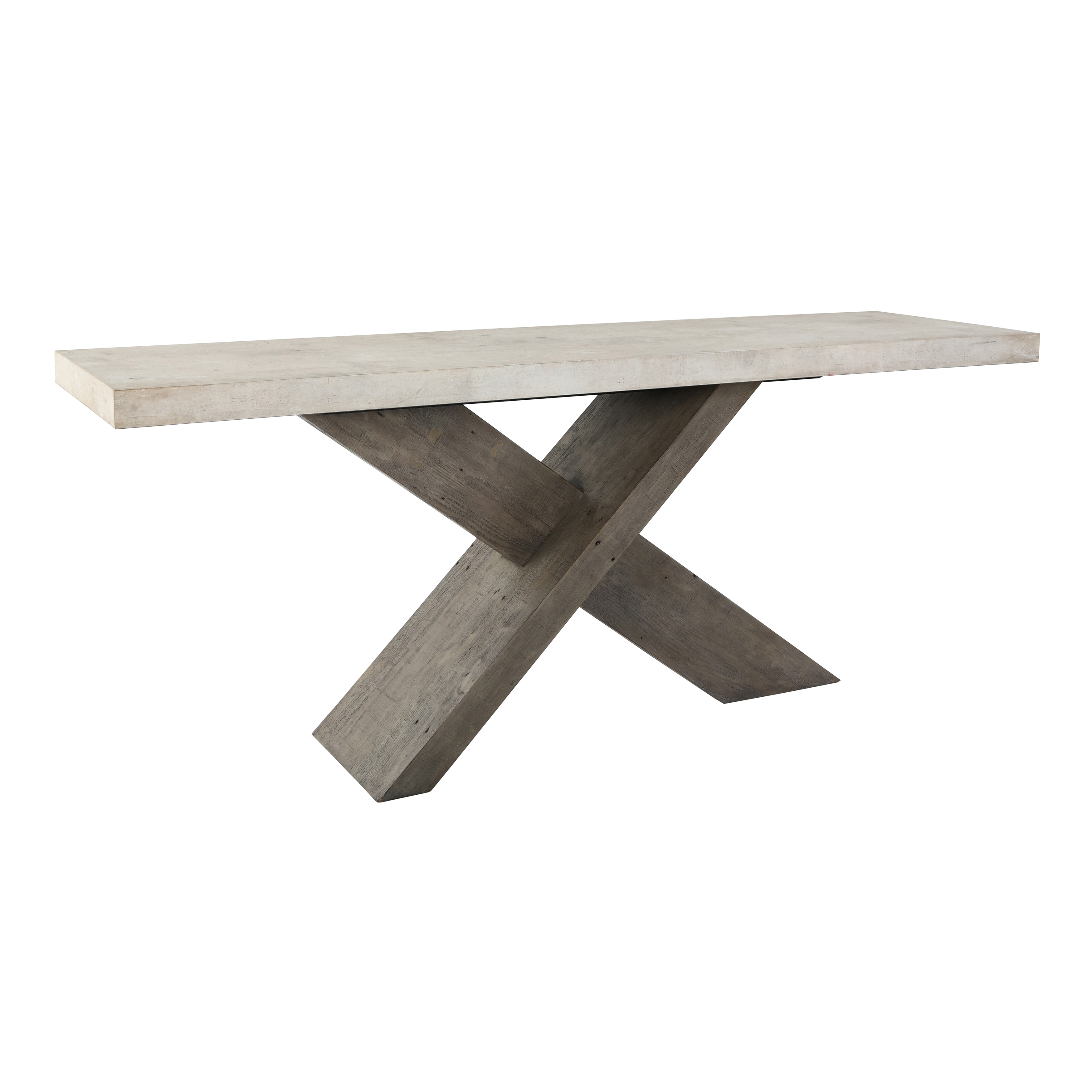 Durant Console Table Distressed Gray/Antique White - Image 0