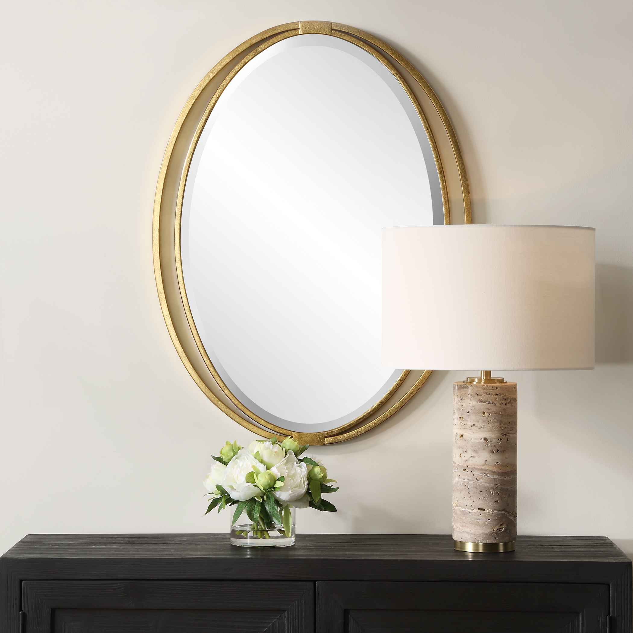 Rhodes Gold Oval Mirror - Image 3