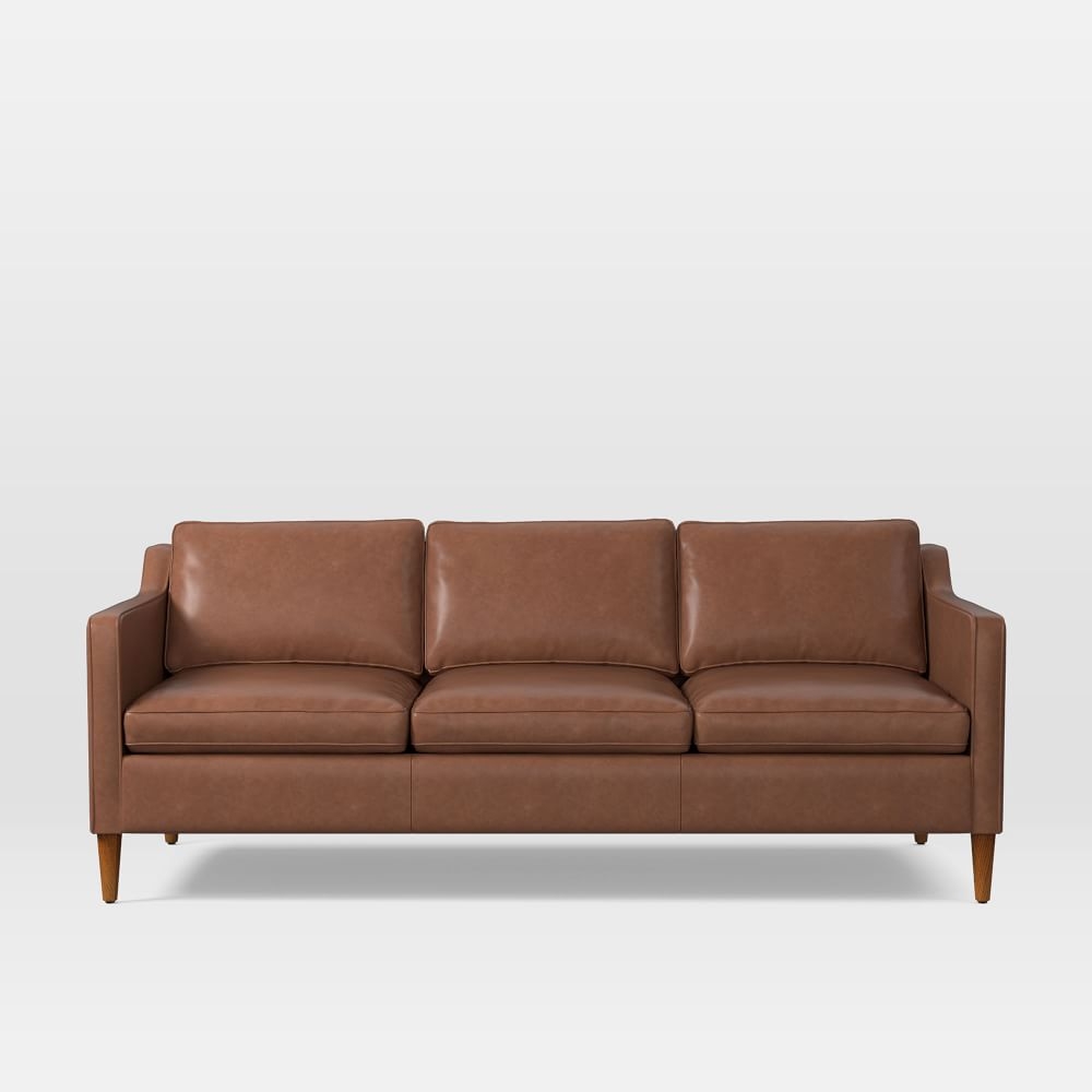 Hamilton 81" Sofa, Charme Leather, Cigar, Almond - Image 0