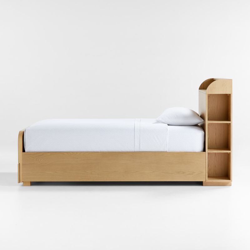 Malcolm Wood Kids Storage Bed with Shelves - Image 2