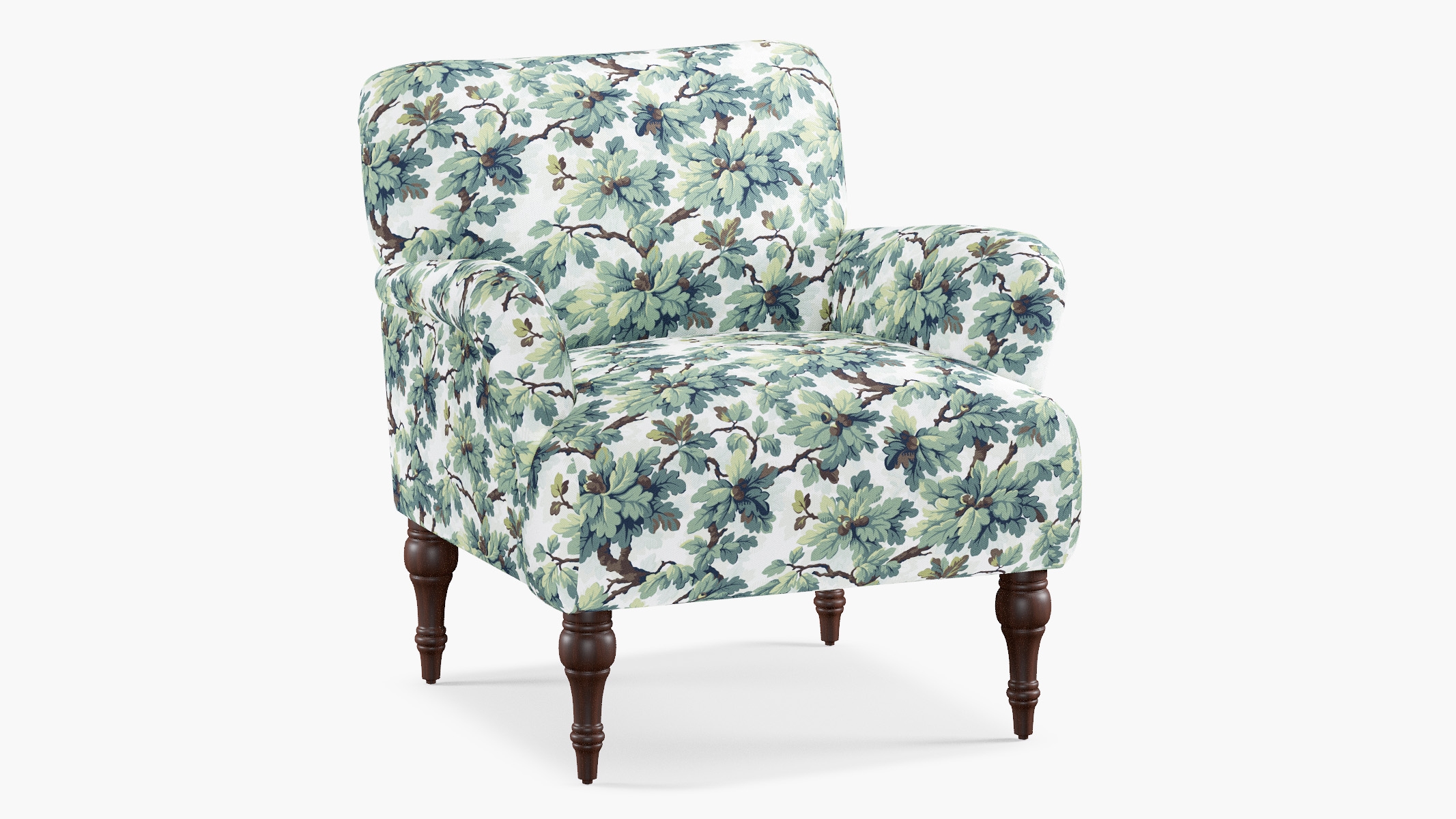 Traditional Accent Chair, Sage Woodland - Image 1