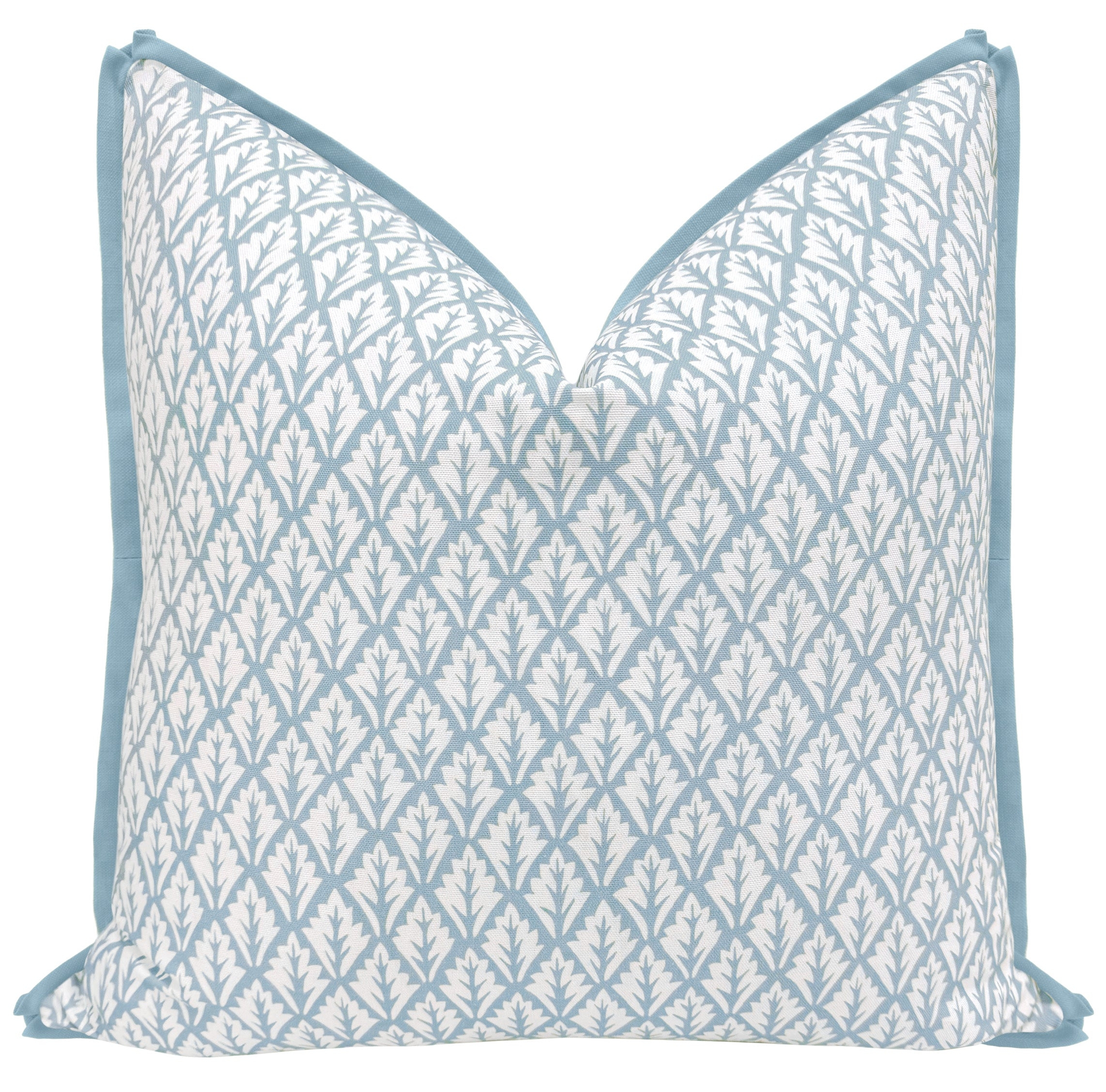 VERBENA PRINT // POWDER BLUE | LDC - SAMPLE 4" X 4" / BUTTERFLY FLANGE / Celadon - Image 1