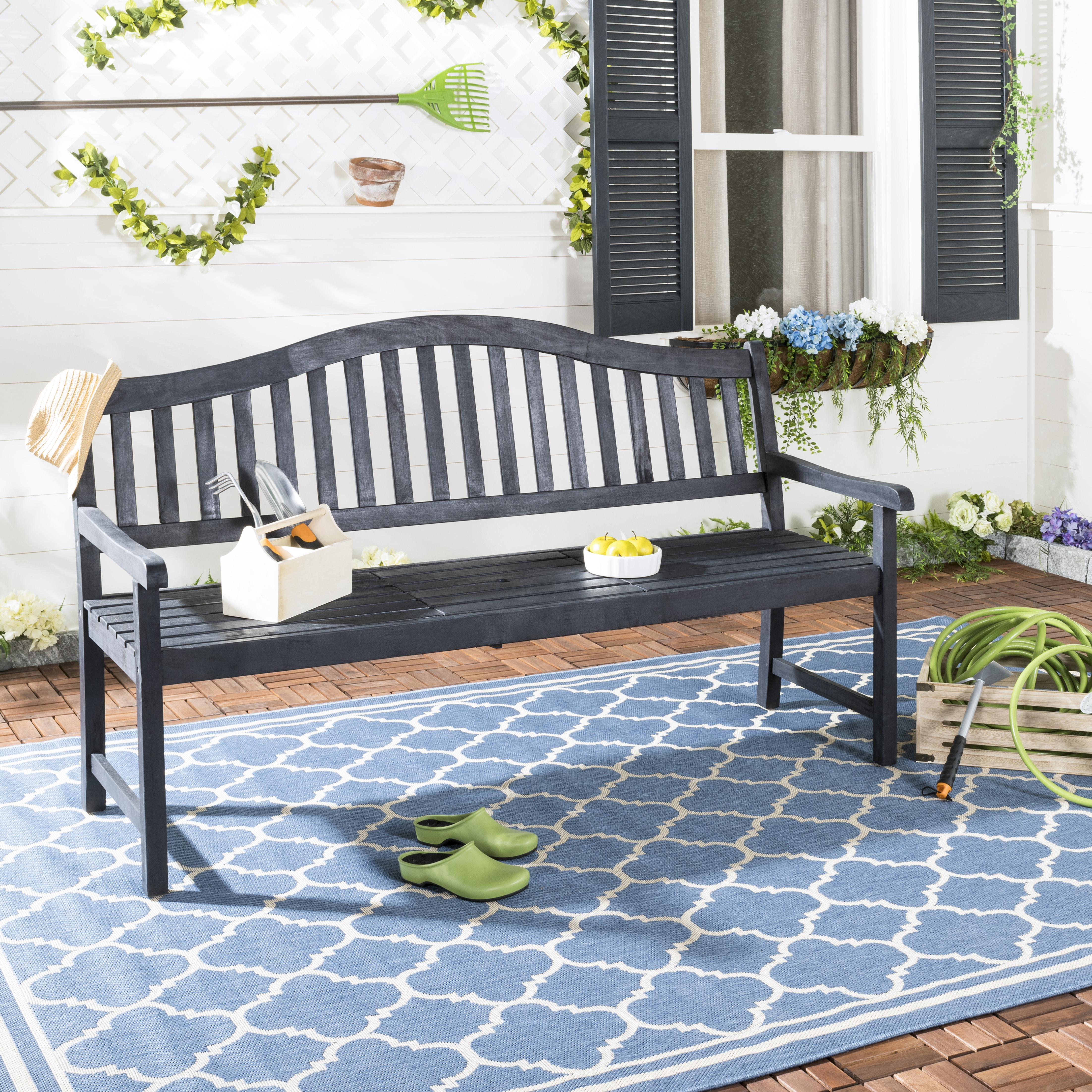 Mischa Bench - Dark Slate Grey - Safavieh - Image 7