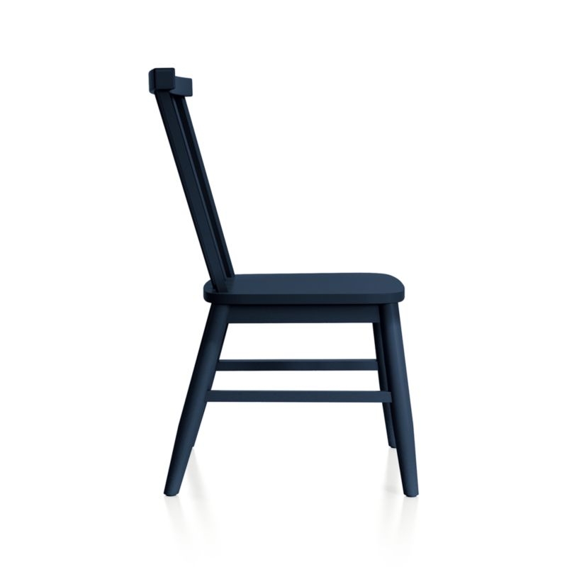 Parke Navy Blue Wood Kids Desk Chair - Image 2