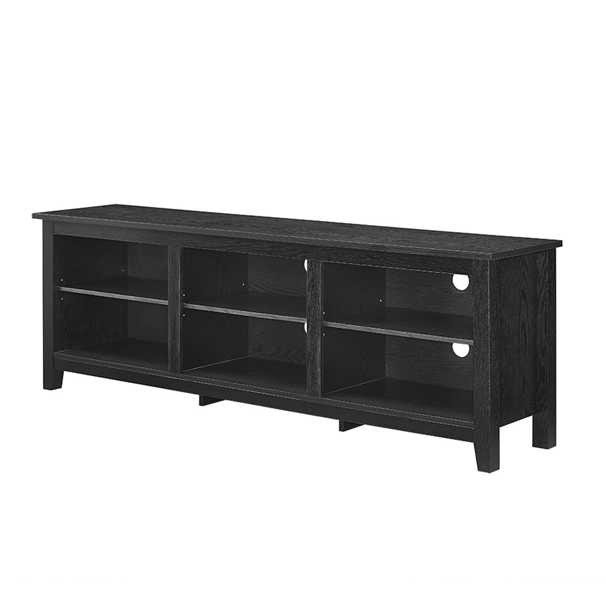 Essential 70" Rustic Wood TV Stand - Black - Image 2