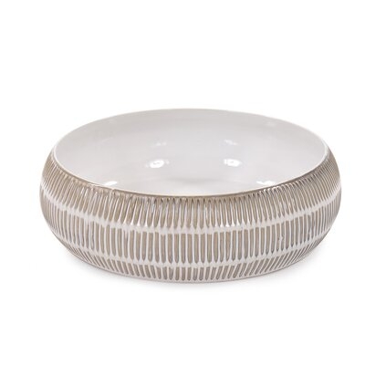 Fairfax Ceramic Decorative Bowl in Caramel Cream - Image 0