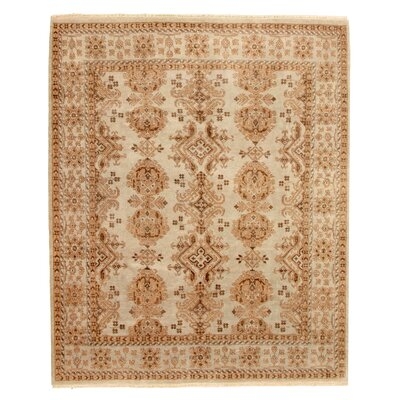 One-of-a-Kind Bocca Hand-Knotted 2010s Jamshidpour Light Khaki/Brown 8' x 10' Wool Area Rug - Image 0