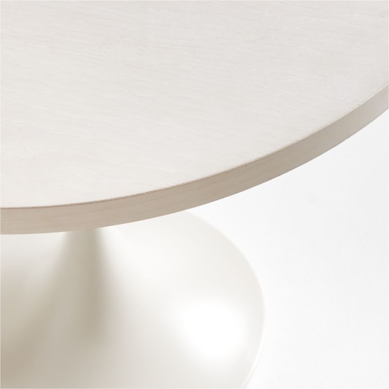 Emme Whitewashed Wood and Cozy Grey Metal 26'' Round Kids Play Table - Image 2