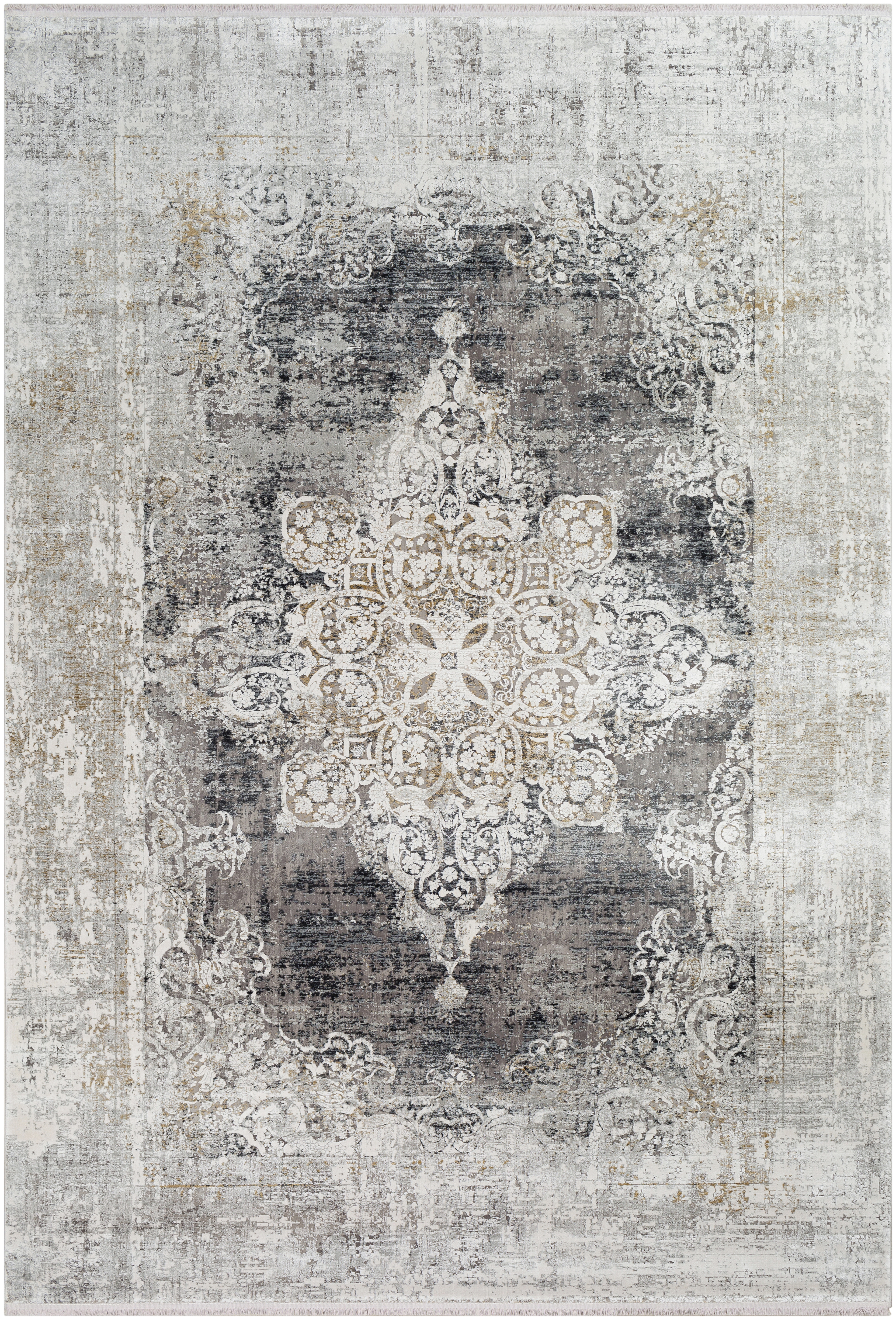 Solar Gray Indoor 9'8" x 13'1" Machine Woven Rug - Image 0