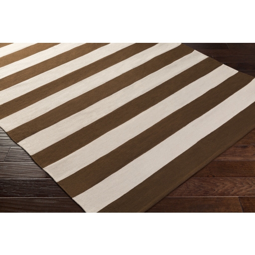 City Park Brown Indoor 2'6" x 12' Handmade Rug - Image 1