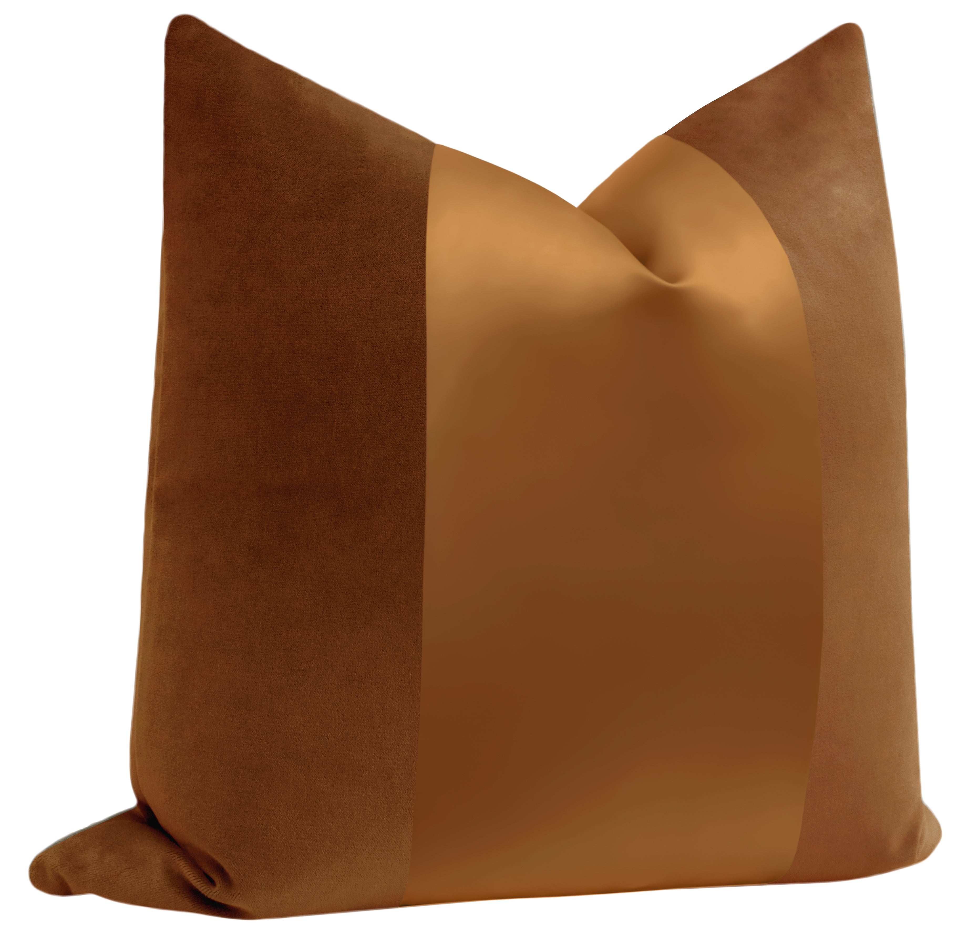 PANEL MONOCHROMATIC : SOCIETY VELVET // COGNAC - 20” X 26” STANDARD SHAM - Image 1