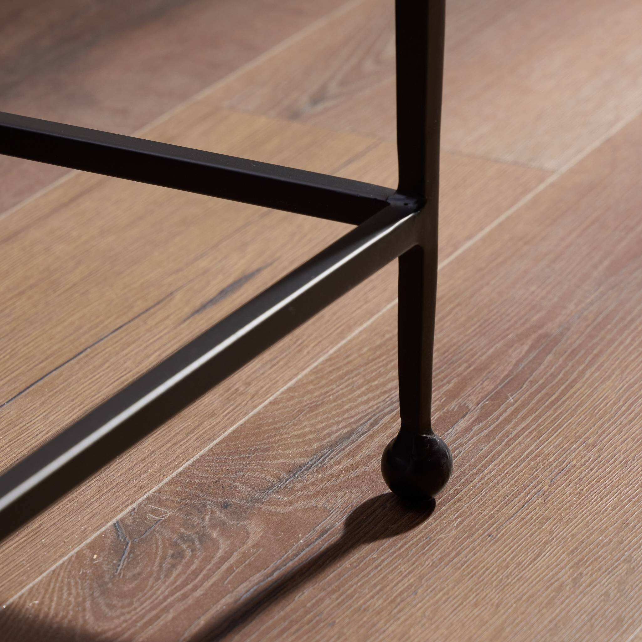 Dalston Cast Glass Console Table - Smoked Black Cast Glass - Image 11