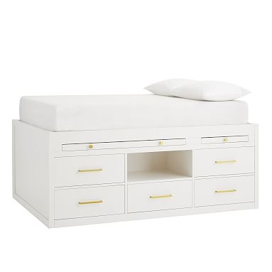Cleary Captain's Bed, Twin, Simply White - Image 0
