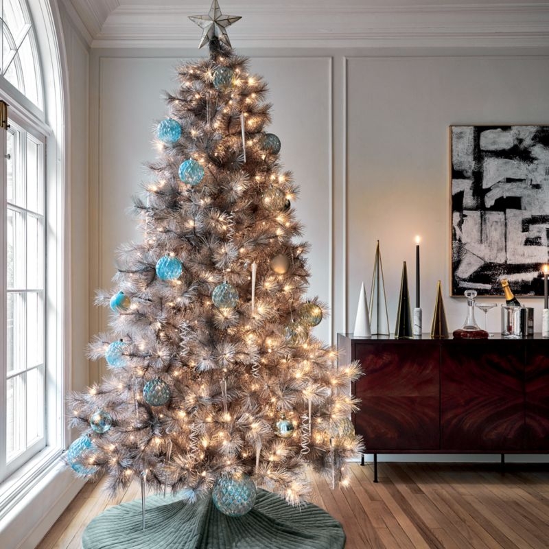 Faux Warm Silver Pine LED Christmas Tree 7.5' - Image 3