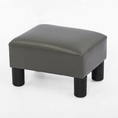 Rayna 15" Wide Faux Leather Rectangle Standard Ottoman - Image 0