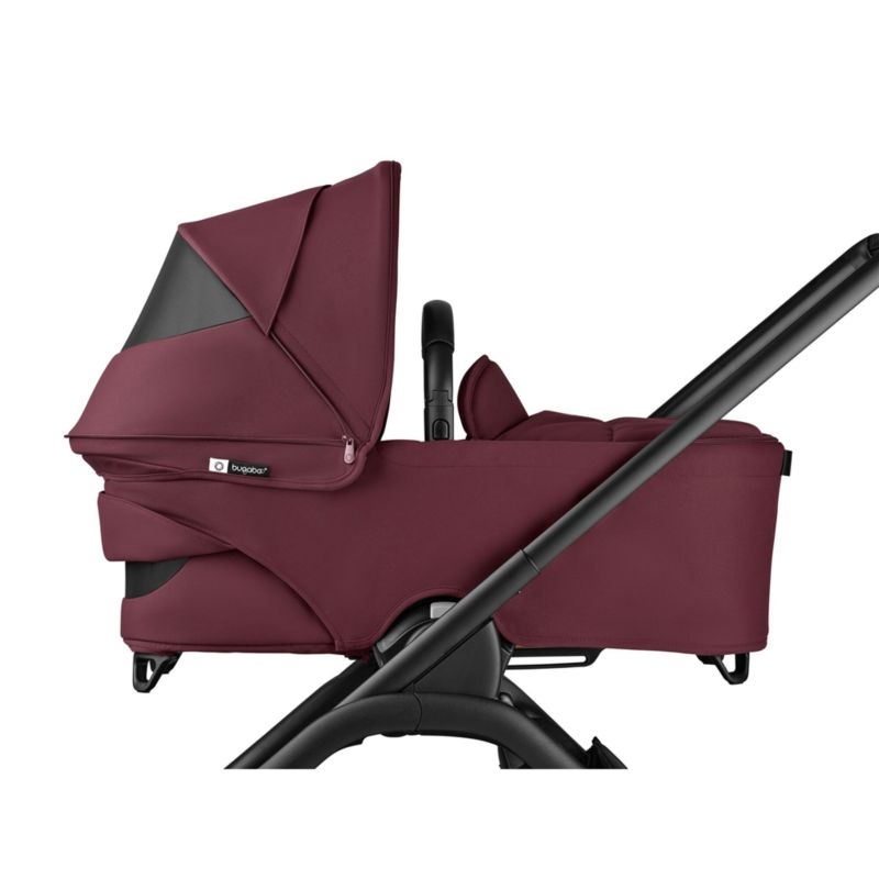 Bugaboo Dragonfly Seat & Bassinet Complete Dark Cherry Red with Black Frame Baby Stroller - Image 4