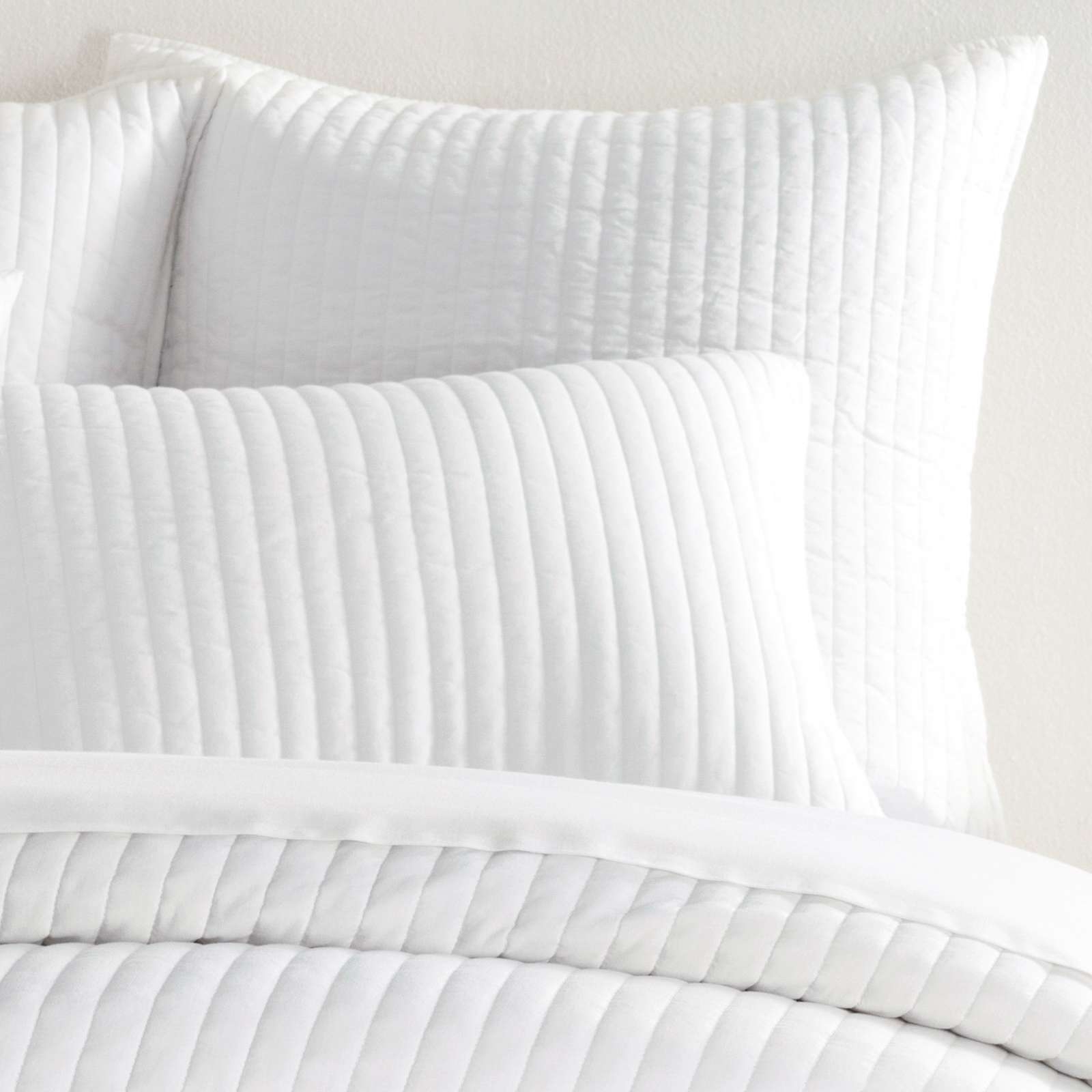 Cozy Cotton White Quilted Sham - Image 0