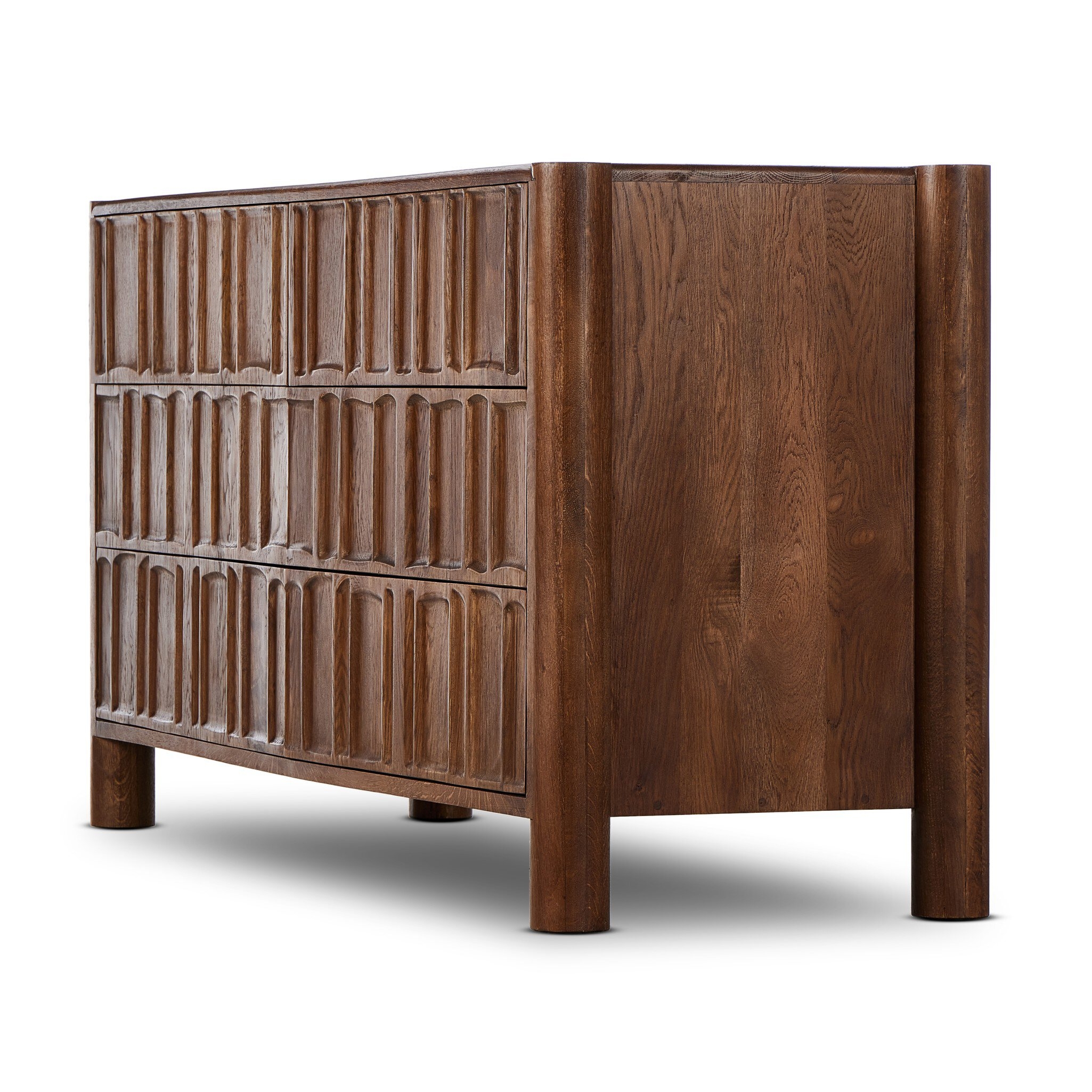 Ezri 6 Drawer Dresser - Cocoa Oak - Image 12