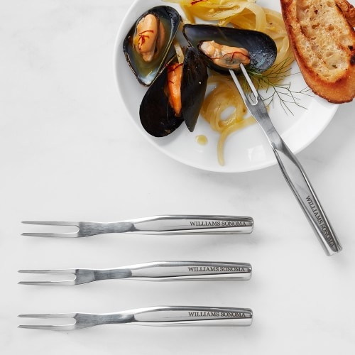Williams Sonoma Stainless-Steel Seafood Forks Set of 4 - Image 0