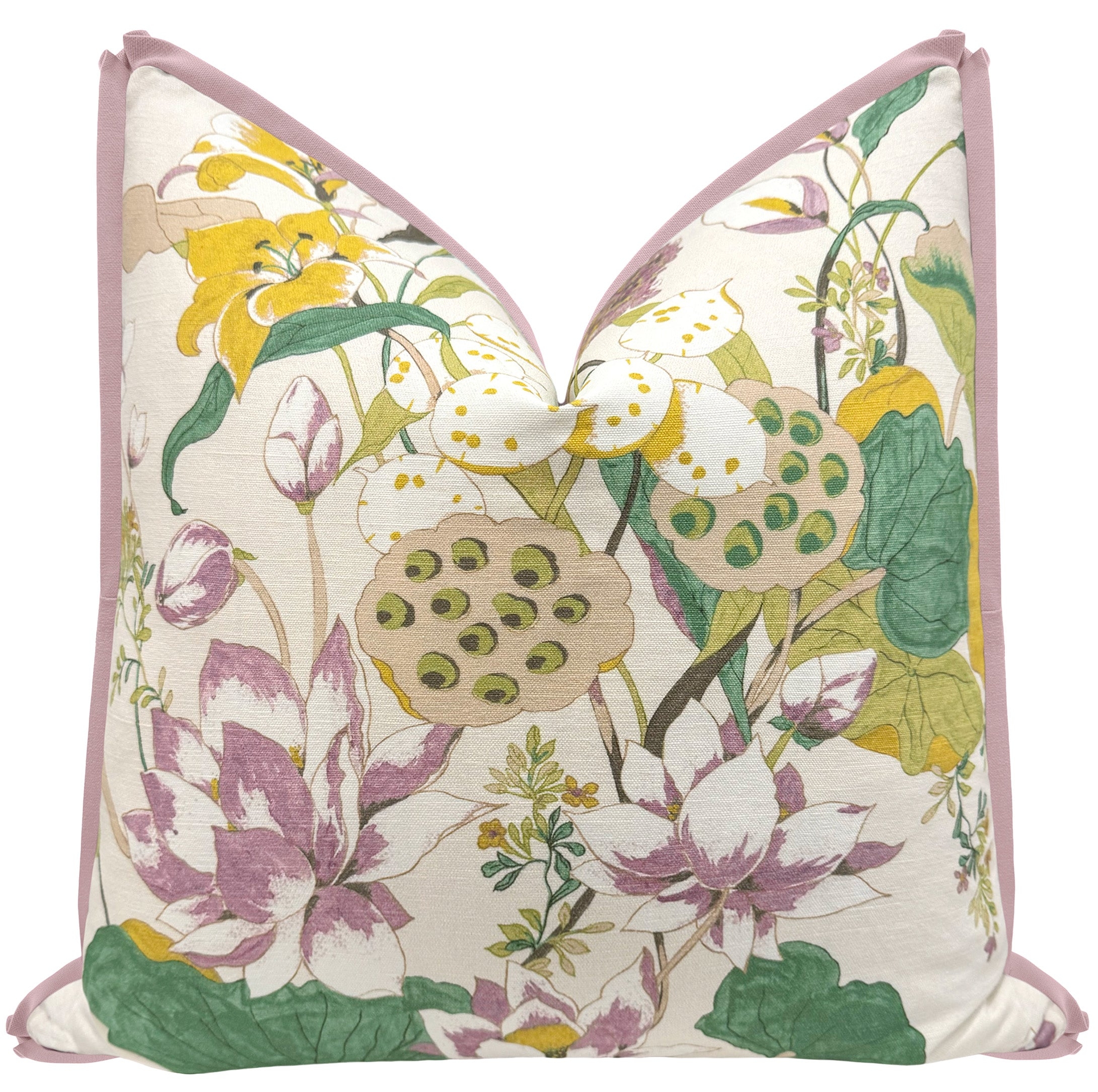 WATERLILY // LILAC | LDC - Sample 4" X 4" / BUTTERFLY FLANGE / Celadon - Image 1