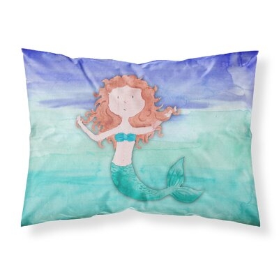 Ginger Mermaid Watercolor Pillowcase - Image 0
