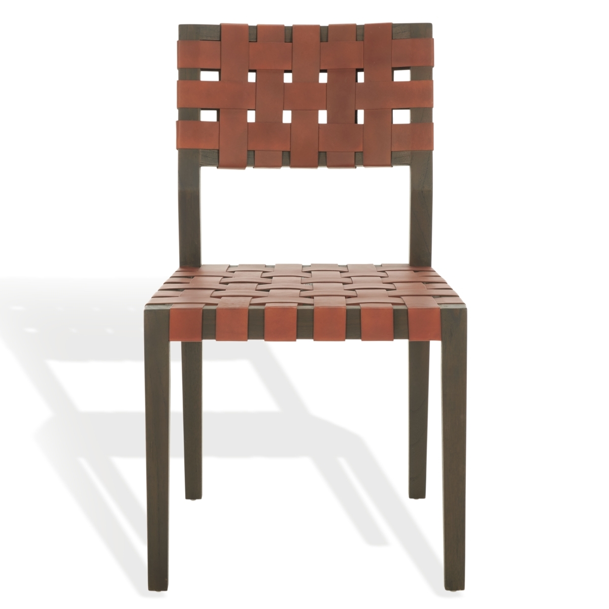 Bette Woven Leather Dn Chair - Brown / Walnut - Image 3