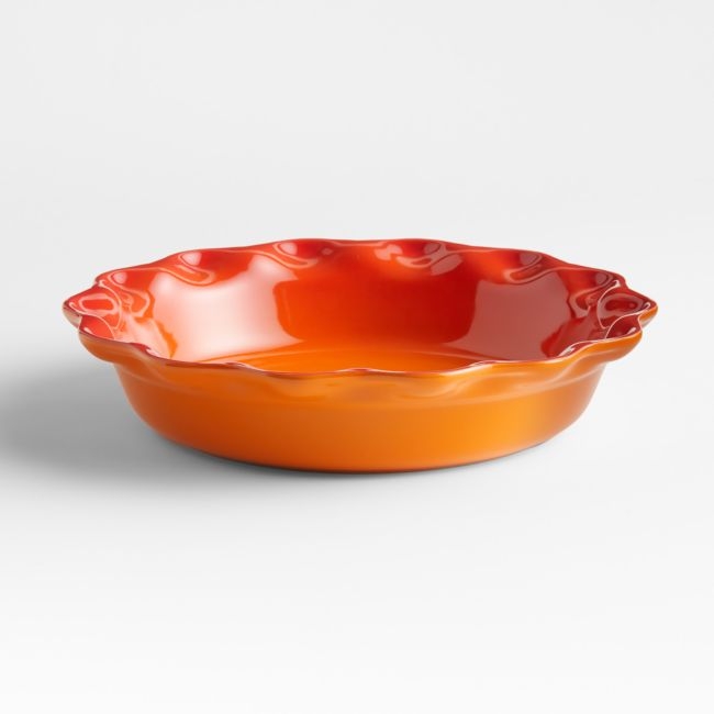 Le Creuset ® Heritage 9" Flame Ceramic Pie Dish - Image 0