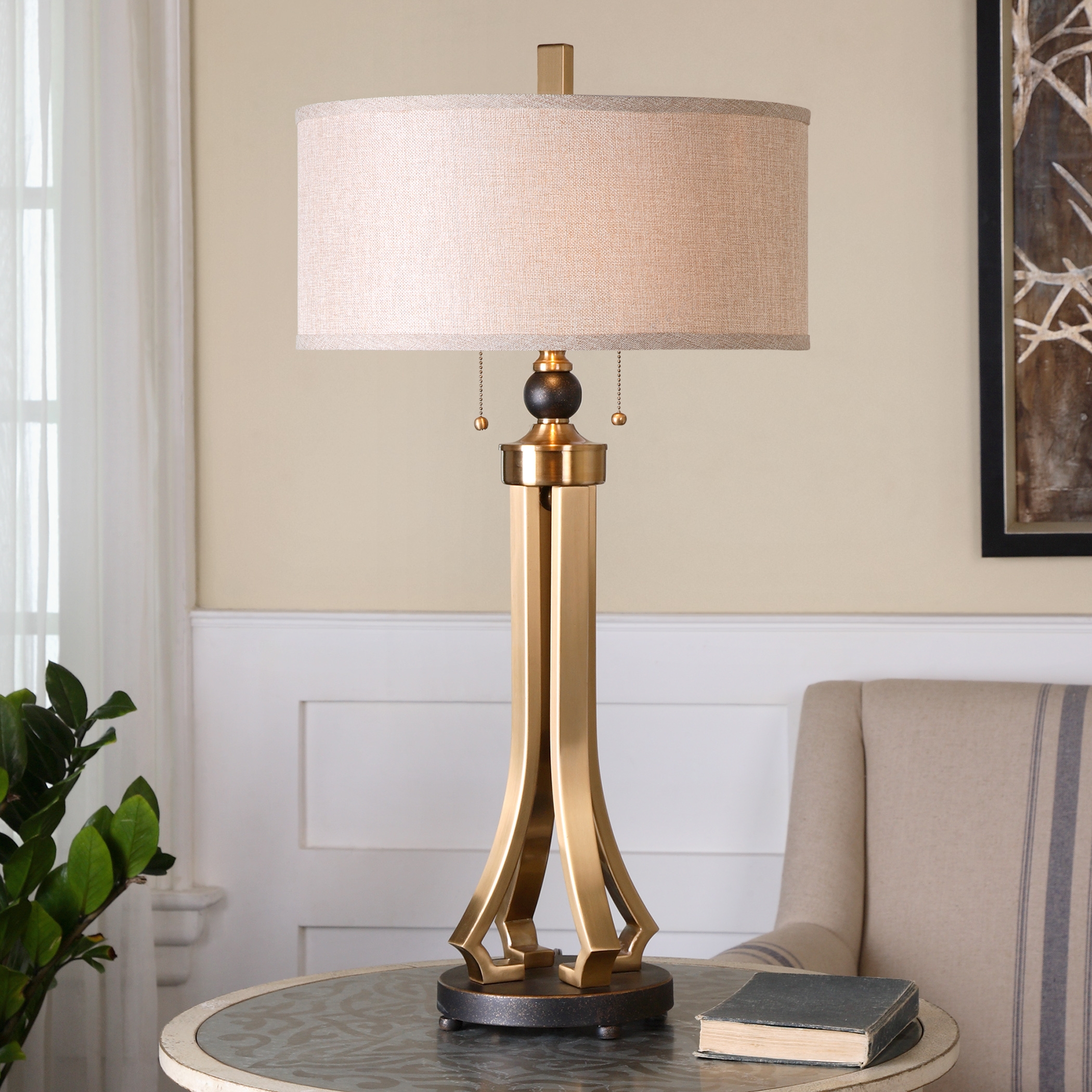 Selvino Brushed Brass Table Lamp - Image 0