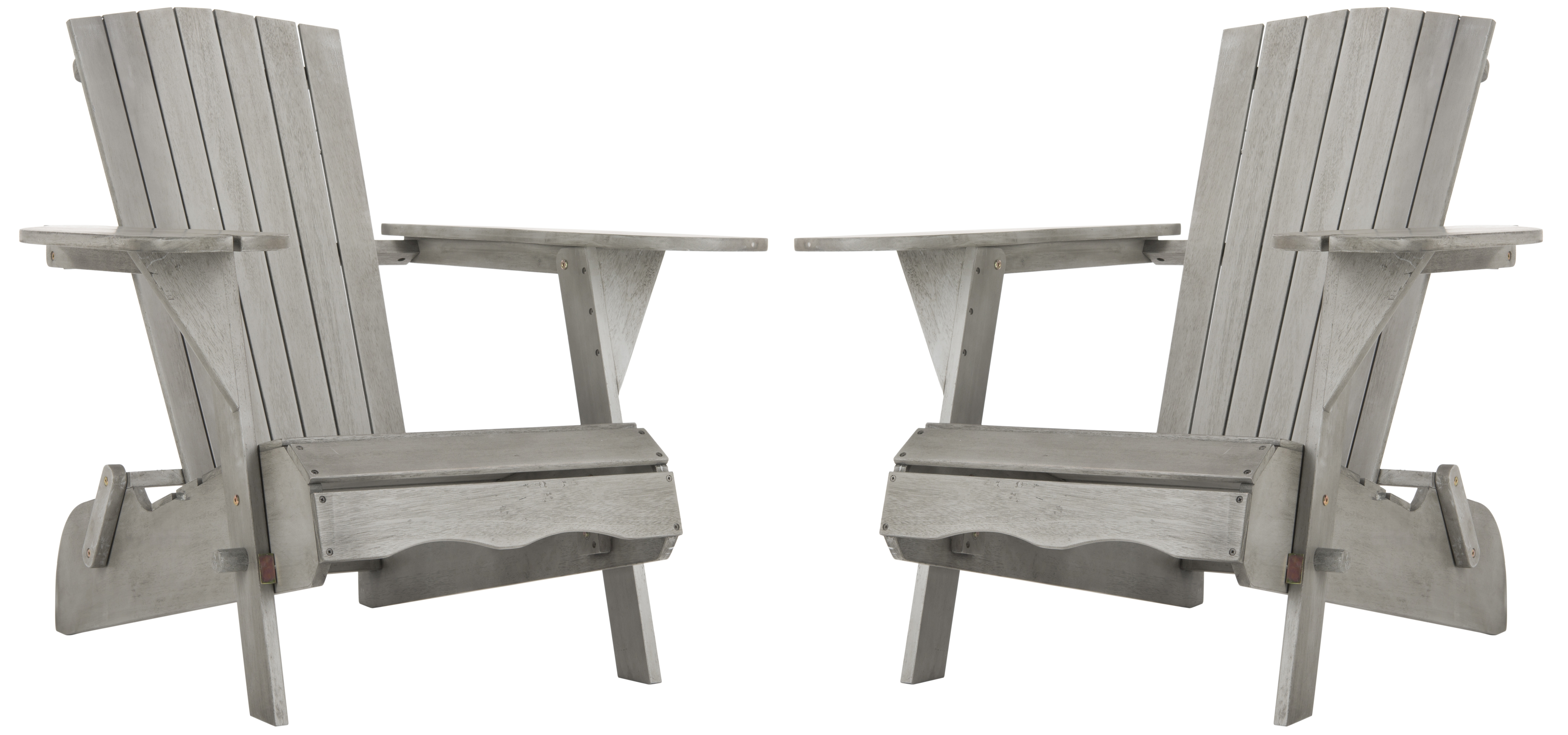 Breetel Set Of 2 Adirondack Chairs - Grey Wash - Safavieh - Image 0