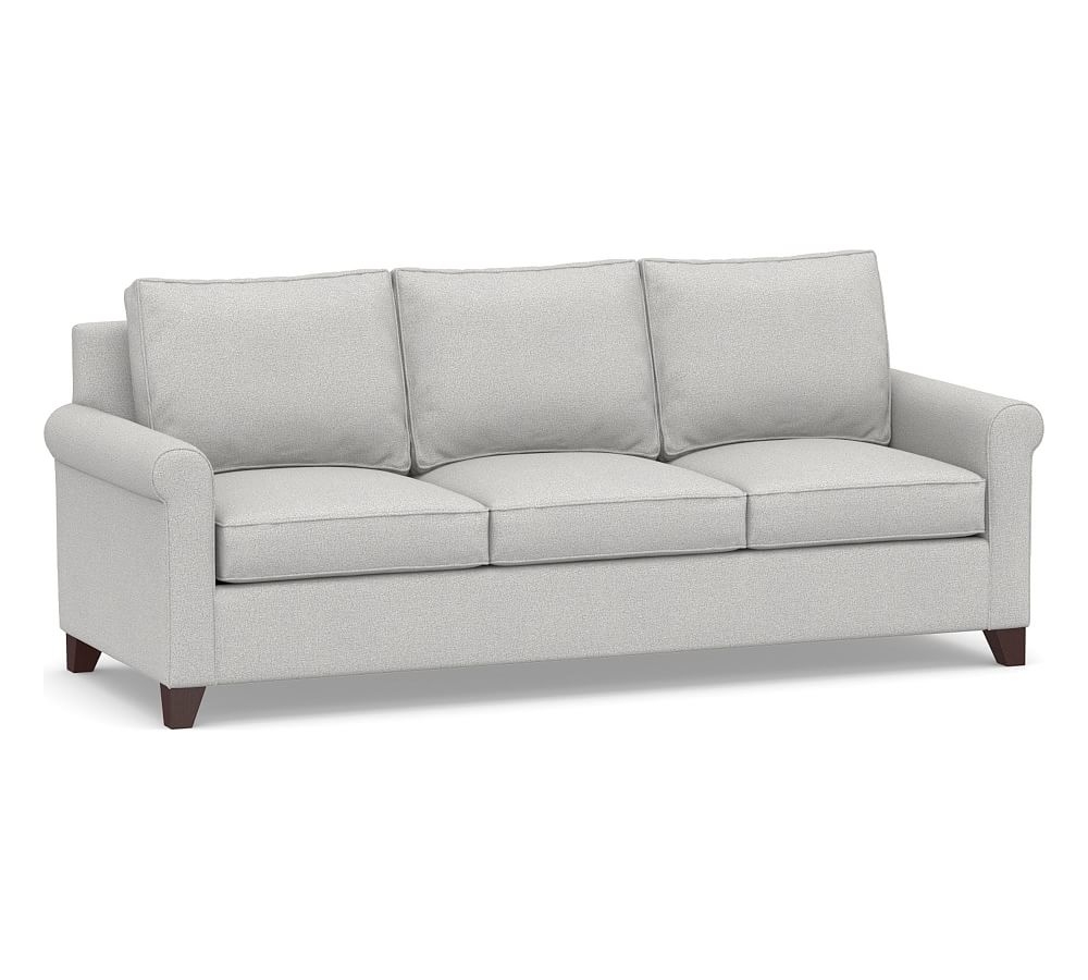 Cameron Roll Arm Upholstered Side Sleeper Sofa, Polyester Wrapped Cushions, Park Weave Ash - Image 0