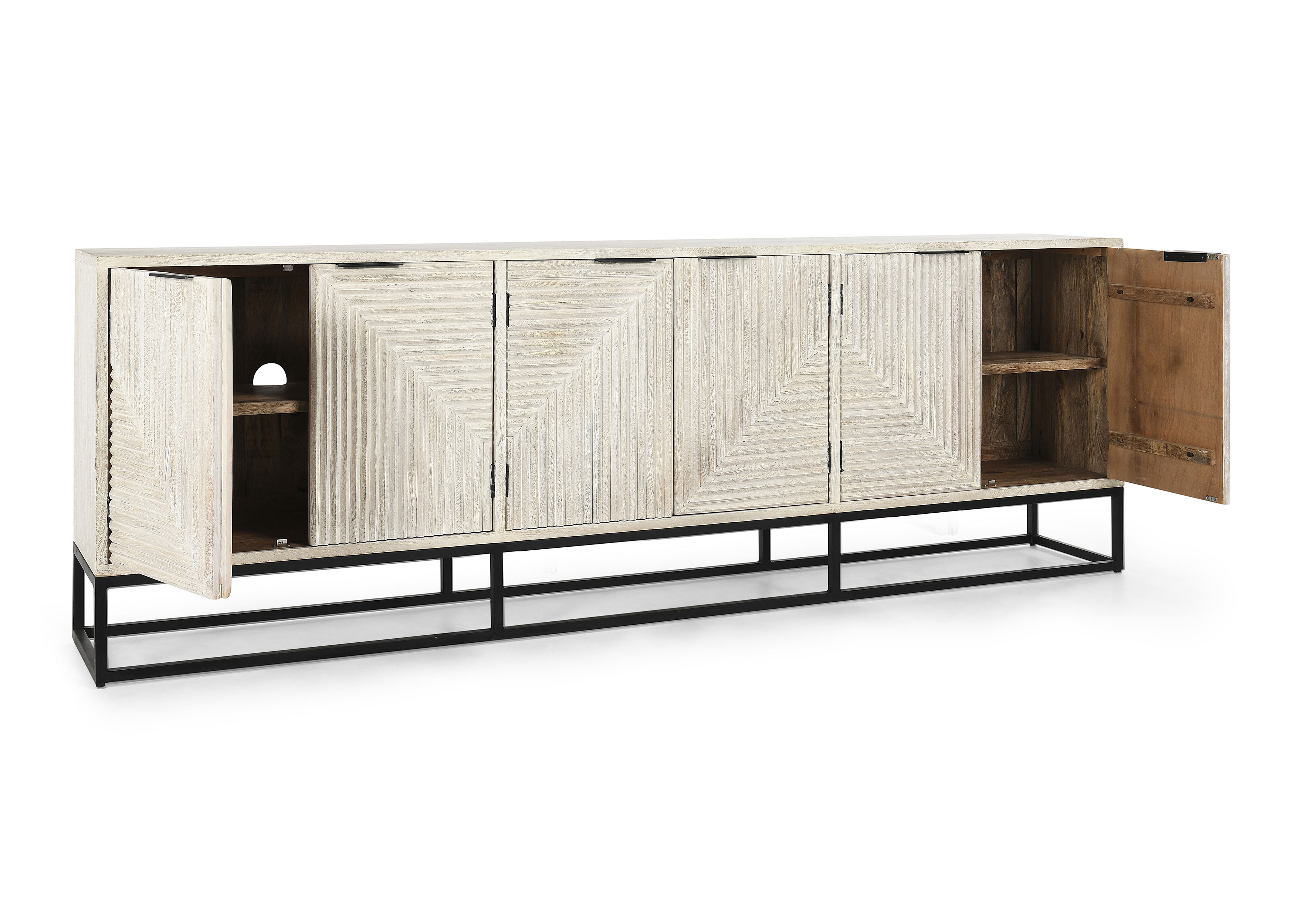 Flint 6Dr Buffet White Wash - Image 3