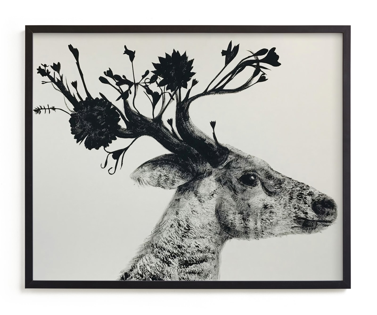 Flower Stag Limited Edition Fine Art Print 2 - Image 0