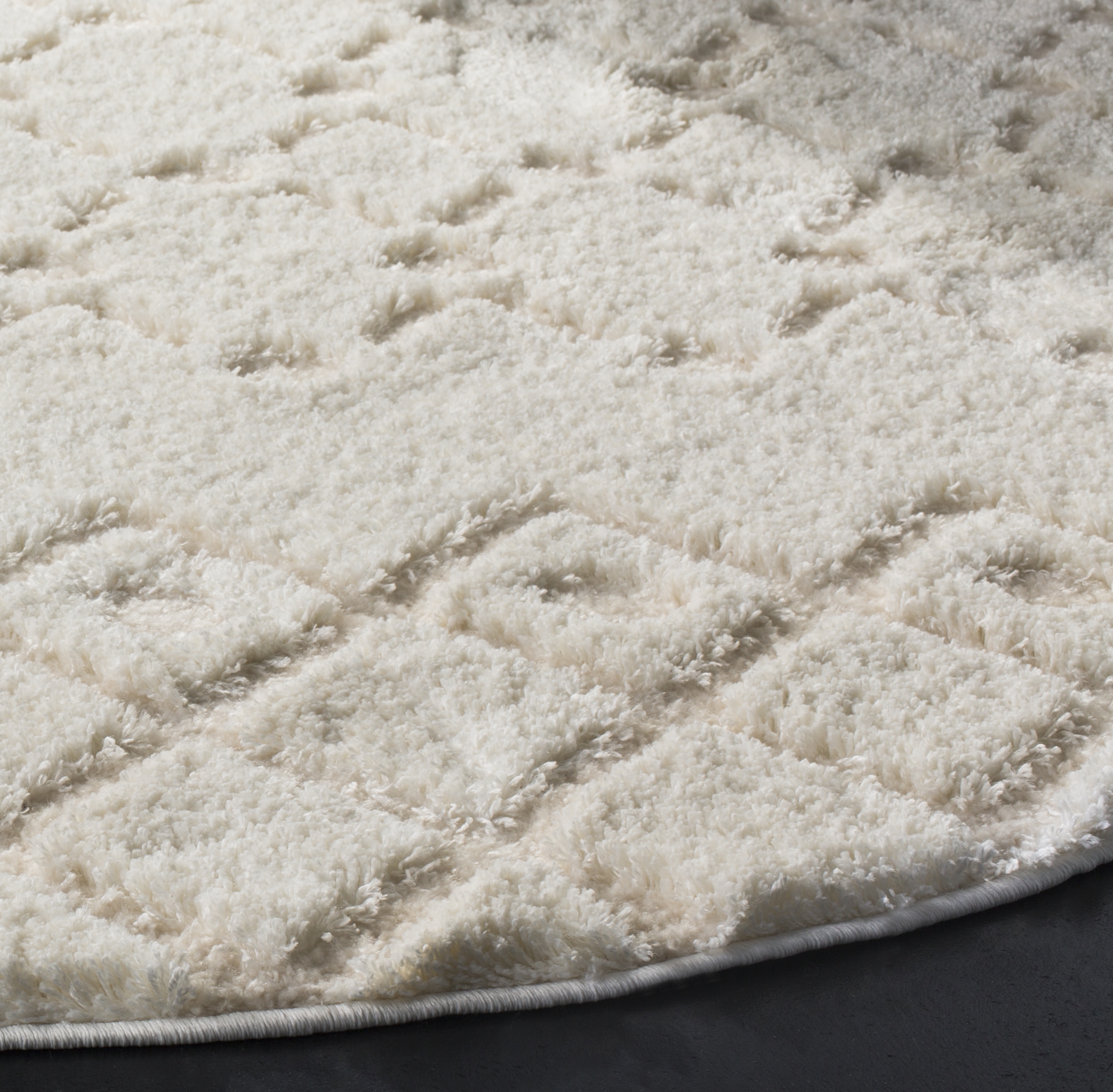 Arlo Home Woven Area Rug, SPG509B, Cream/Cream,  6' 7" X 6' 7" Round - Image 2