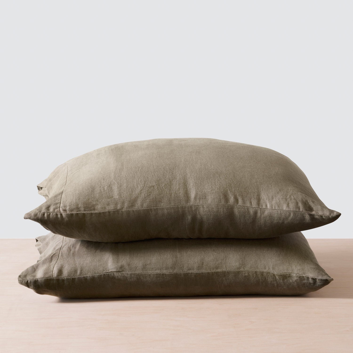 The Citizenry Stonewashed Linen Pillowcases | King Set | Olive - Image 0