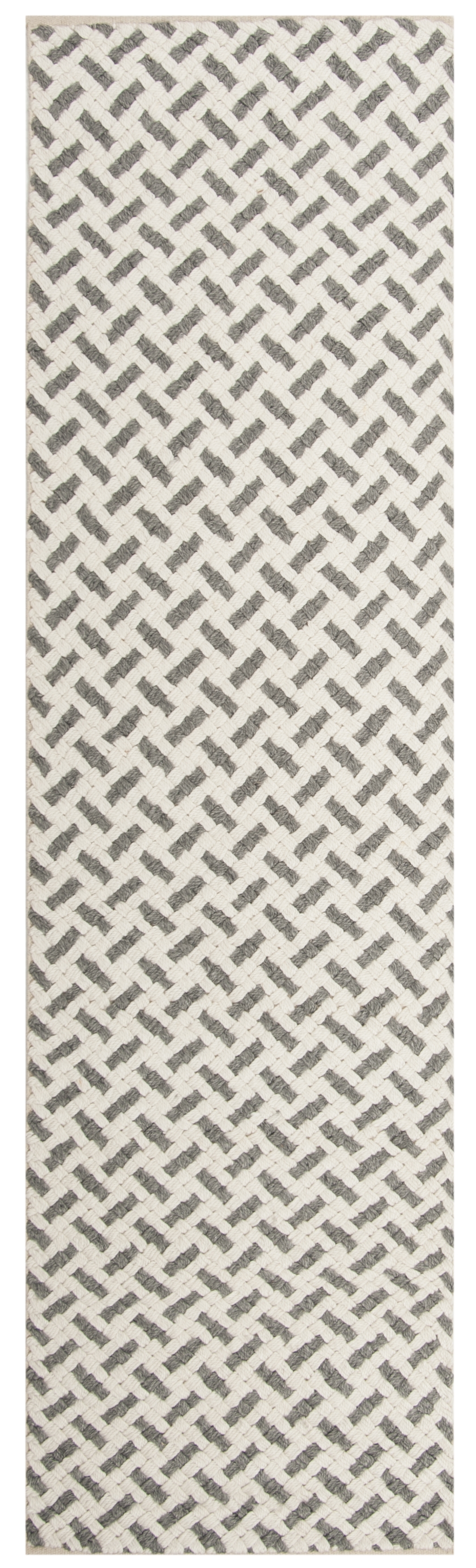 Arlo Home Hand Woven Area Rug, NAT401A, Grey/Ivory,  2' 3" X 8' - Image 0