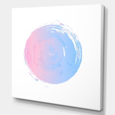 Pink and Blue Zen Circle - Wrapped Canvas Print - Image 0