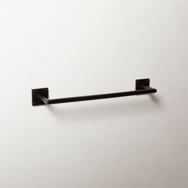 Slotted Screw Matte Black Towel Bar 18" - Image 0