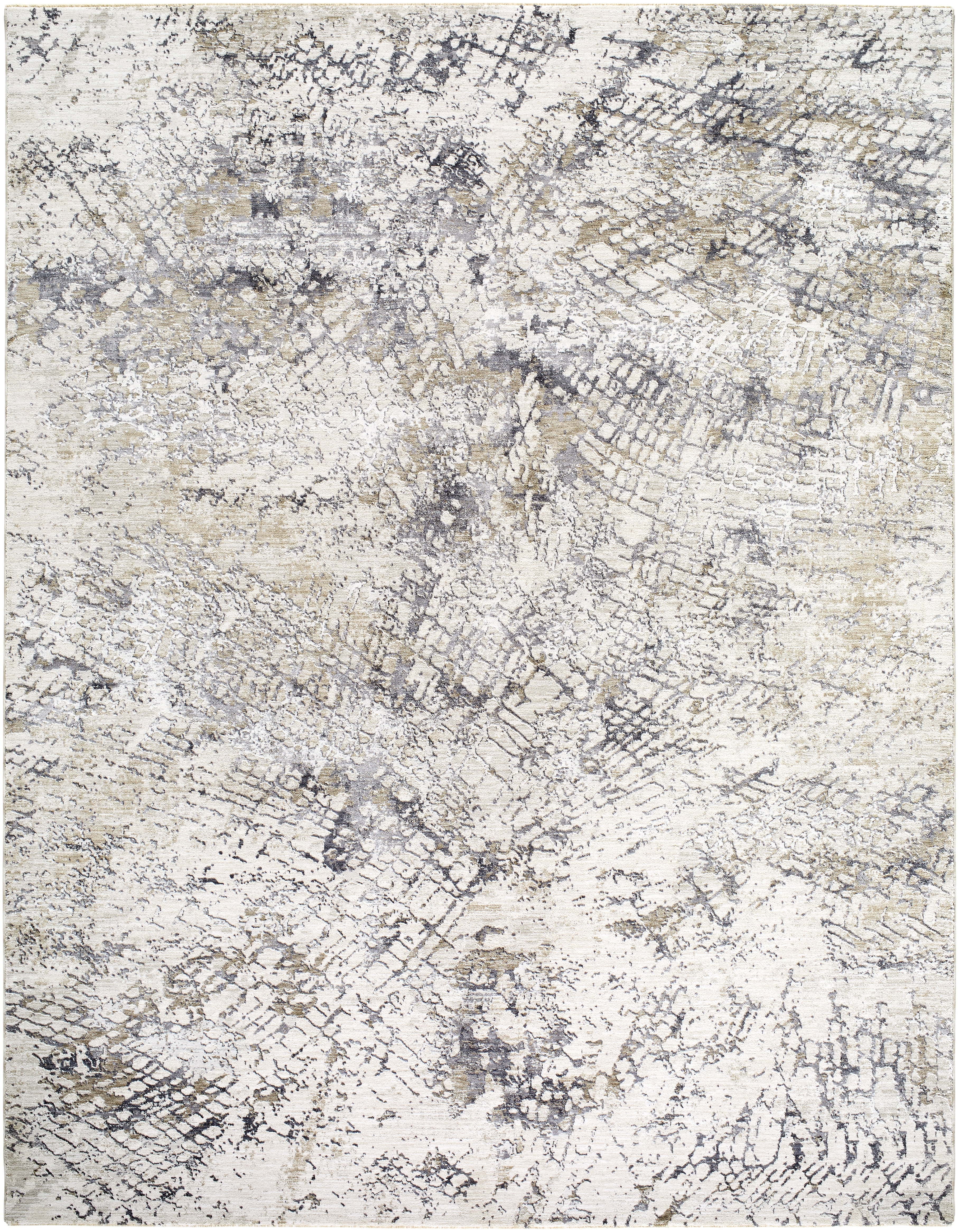 Gakko White Indoor 2'7" x 10' Machine Woven Rug - Image 0
