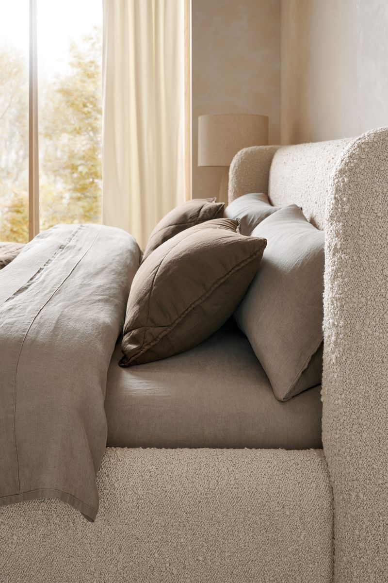 Aire Natural EUROPEAN FLAX ™-Certfied Linen Clay Taupe Full Bed Sheet Set - Image 1