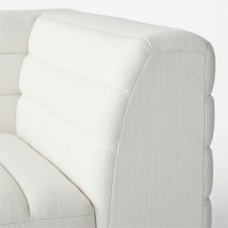 Strato Channeled Ivory Performance Fabric Corner Chair - Image 5