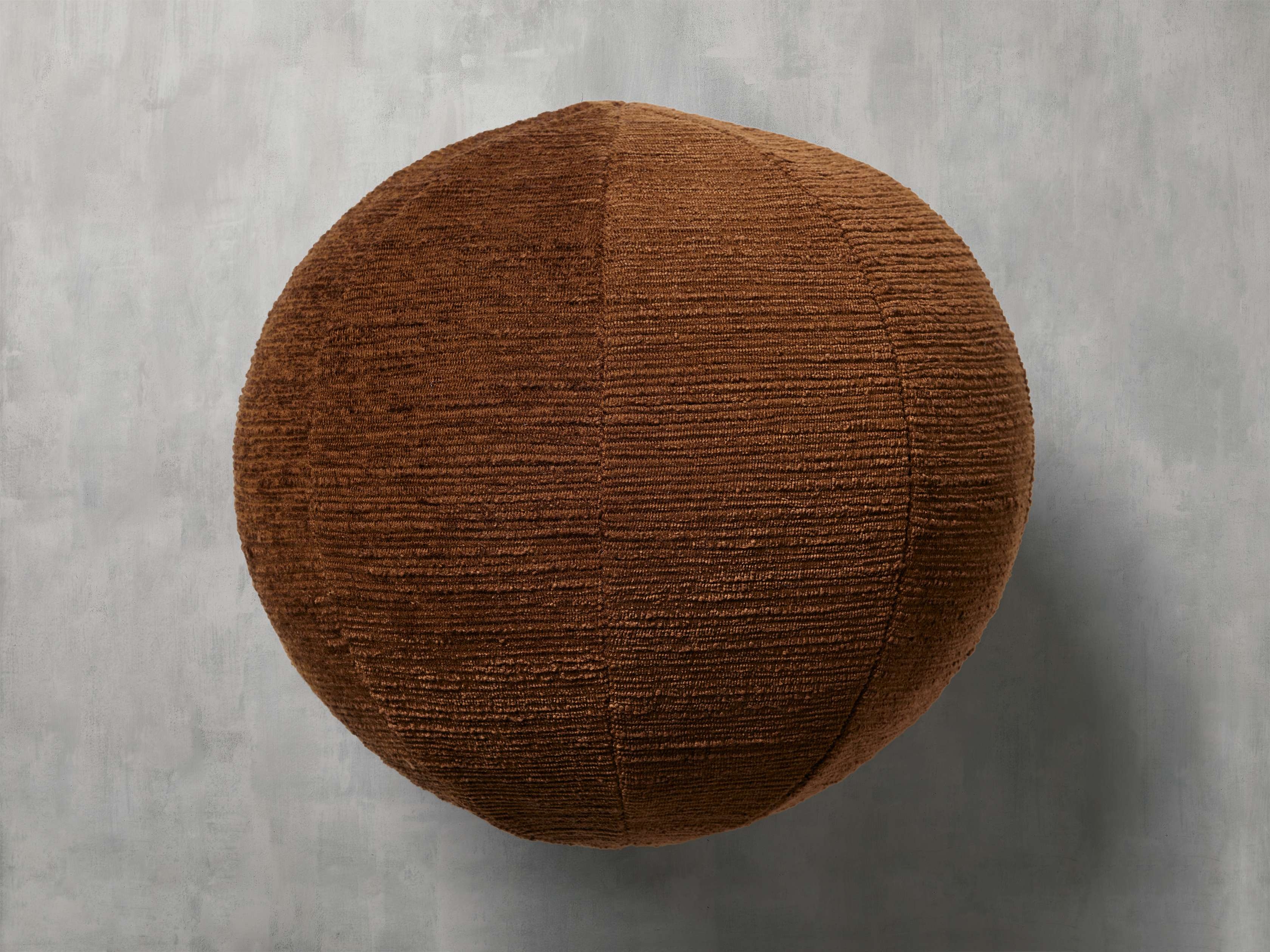 Atwood Sphere Pillow in Cotton Brown - Image 0