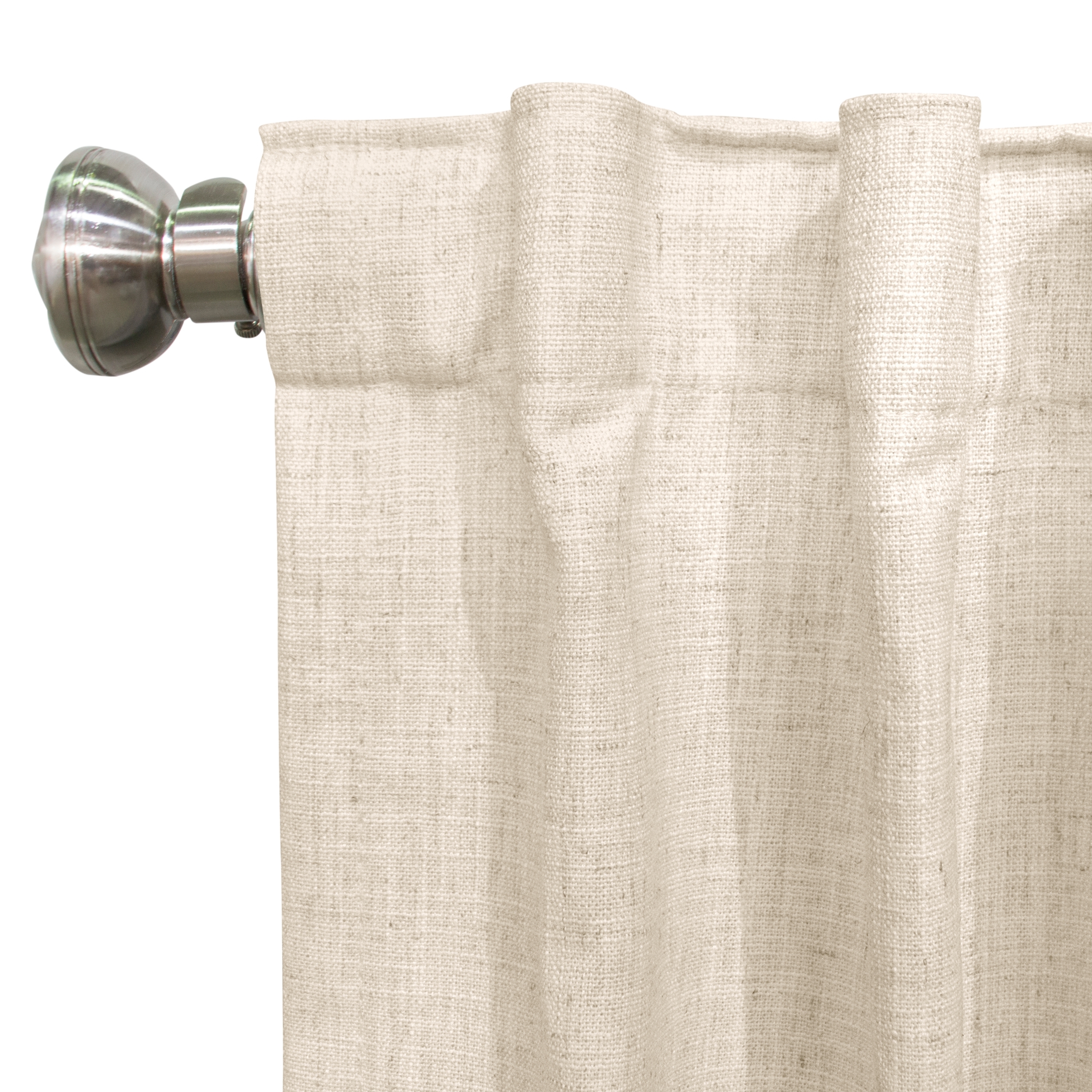 Talc Woven Curtain Panel, 120" x 50" Unlined - Image 2
